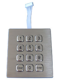 12 telclado numérico al aire libre impermeable dinámico del metal de la matriz de punto de las llaves IP67 para el teléfono industrial